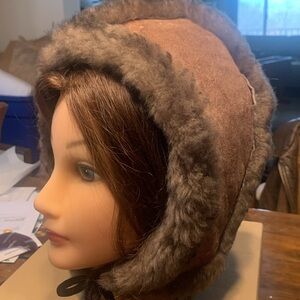 60’s SHEARLING SHERPA HOOD HAT